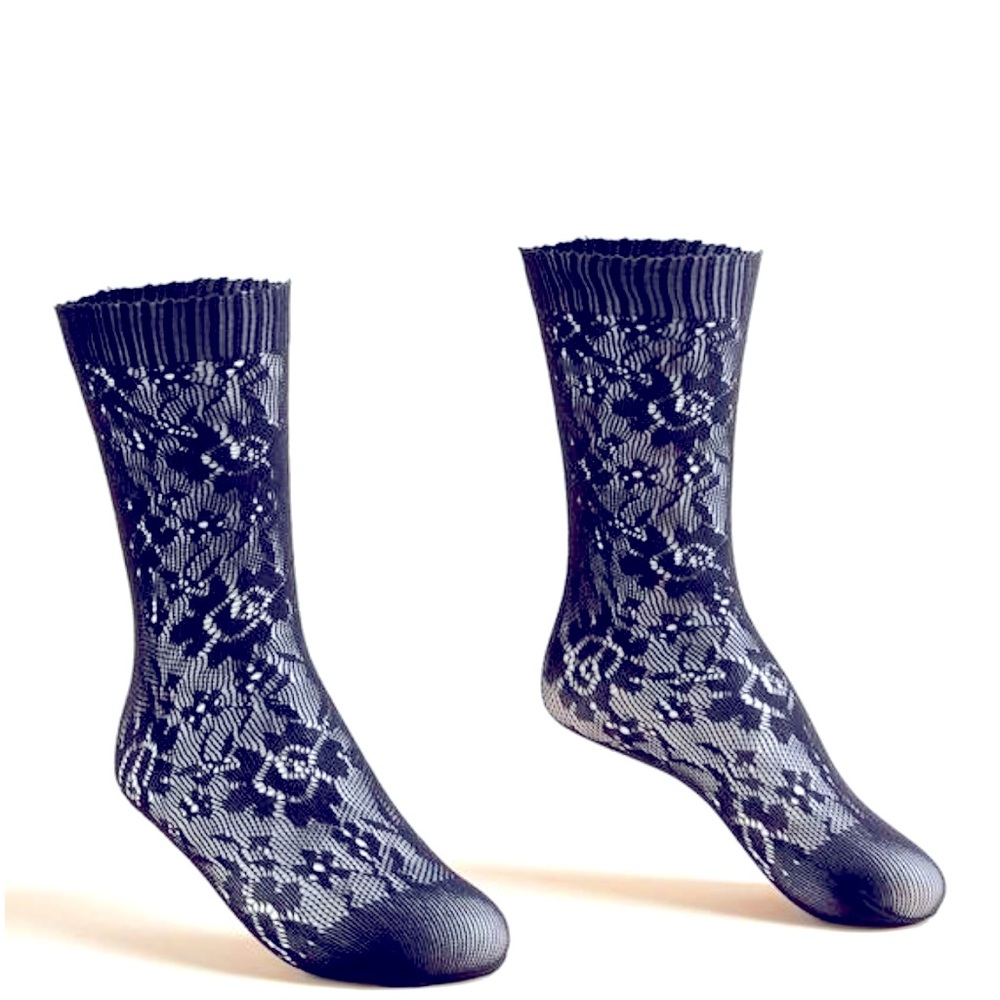 Torrid Black Lace Crew Socks